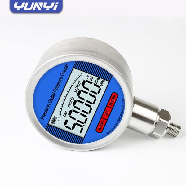 Digital Pressure Gauge With Pressure Relief Valve Stainless Steel Case For Gas
