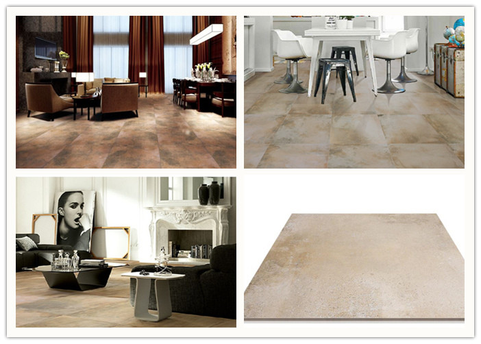 Yellow Accidental Colouring Travertine Porcelain Tile / 32x32 Porcelain Tile