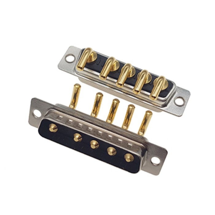 High Power 8W8 Female Right Angle DIP Connector Full Gold Plated