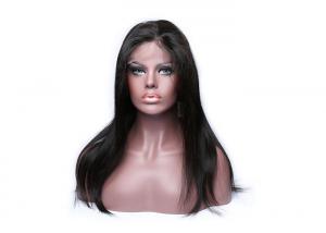 China 100% Brazilian Human Hair Full Lace Wigs , Natural Looking Human Hair Wigs Black Color on sale