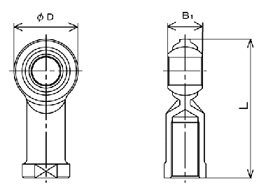 Ball joint rod end bearing PHS 8, PHS8