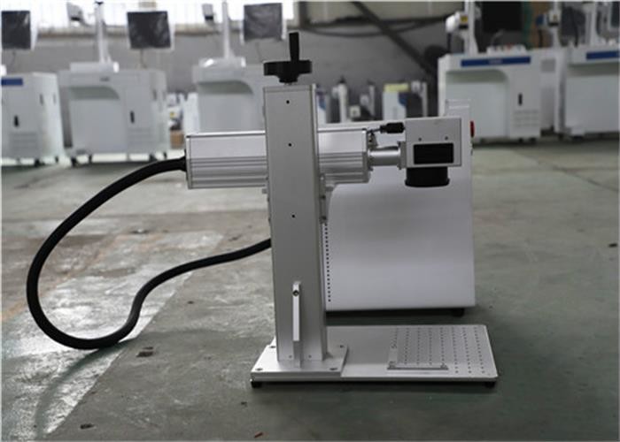 Mini Fiber Laser Marking Machine / White 20w Laser Engraving Equipment