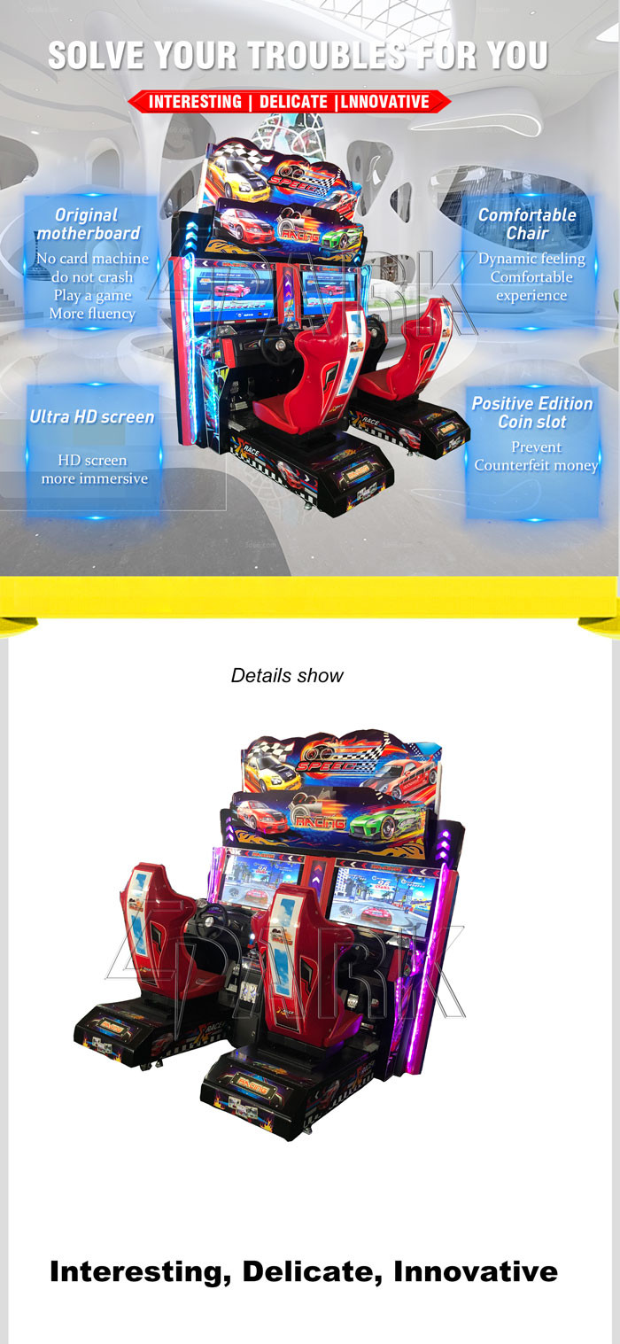 Cheap Double Players old style classic arcade Racing Game Machine Alloy Steel Structure With 1 Year Warranty
