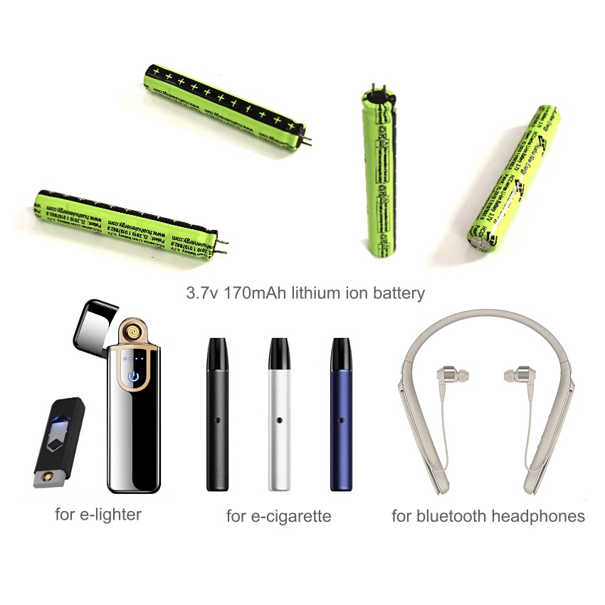 3.7V Lithium Cylindrical Cells 0840 170mAh Li Ion Super Capacitor Battery For Earphone