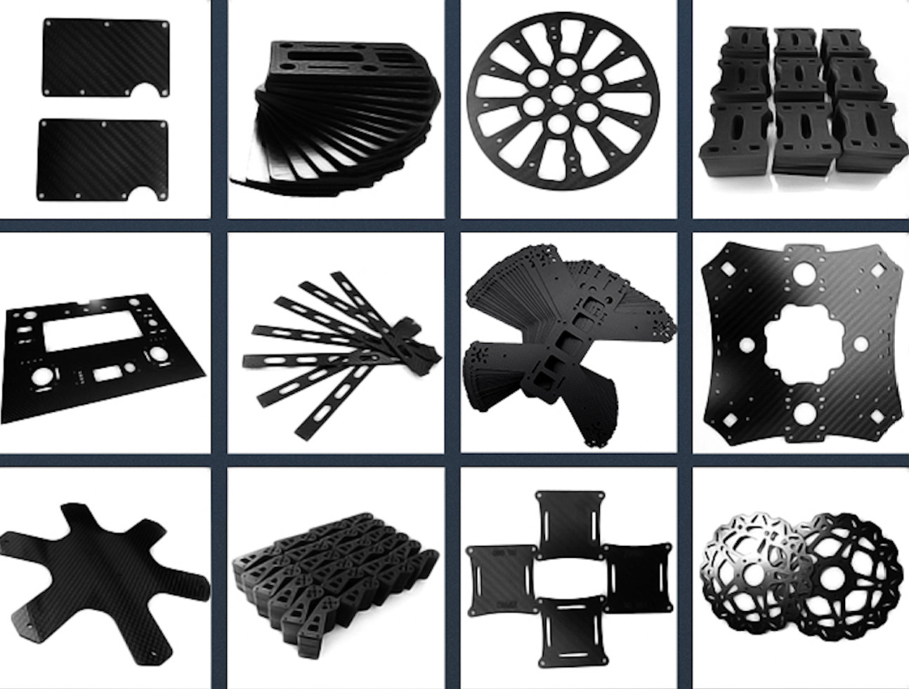Milling Drilling Cutting Carbon Fiber CNC Carbon Fiber Sheets For Mechanical Parts