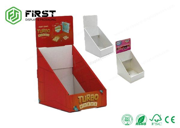 Easy Assembly Retail Corrugated Paper PDQ Display Boxes Custom Made Logo