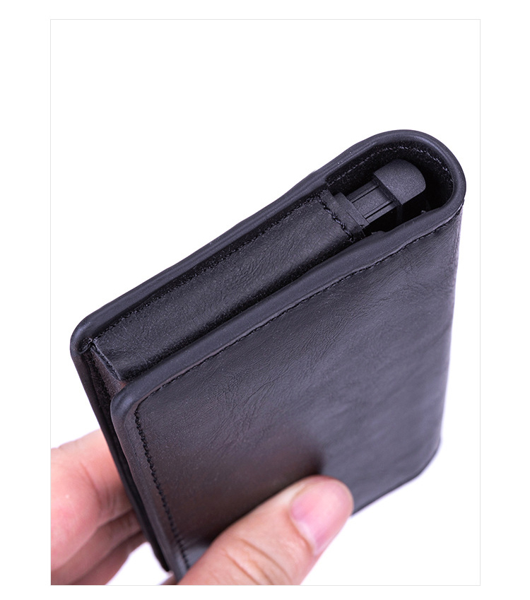 Multi-styles RFID Blocking Credit Cards Holder Wallet Crazy PU Leather Business Card Holders