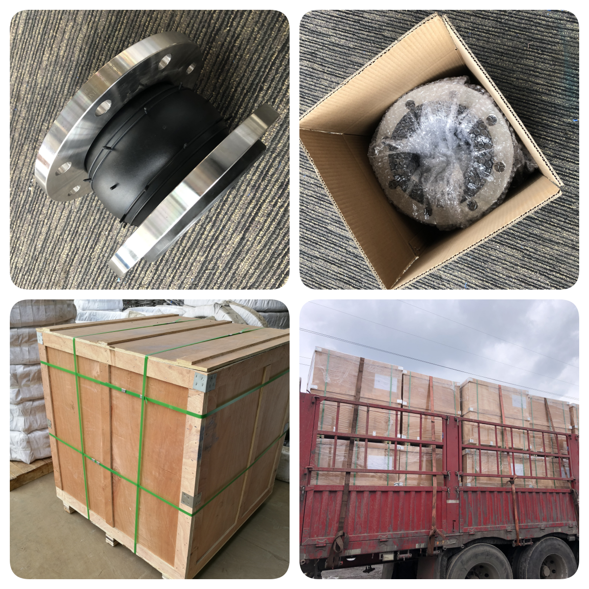 4" Rubber Expansion Joints NBR Material Oil Alkali Resistant High Temperature