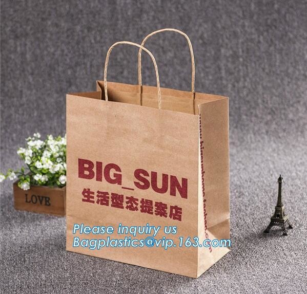 Luxury paper bags with handles Different Sizes,250gsm art paper shopping carrier bag custom printing with handle rope