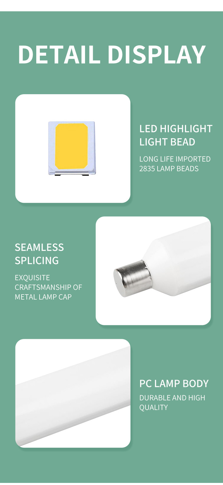 Led S19 tube 6W 8W led S19 private model S19 mirror front lamp leds19 tube