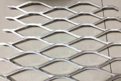 Aluminum expanded metal facade