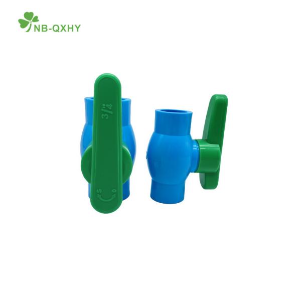 Green Butterfly Handle Plastic PVC Compact Ball Valve with Water Supply