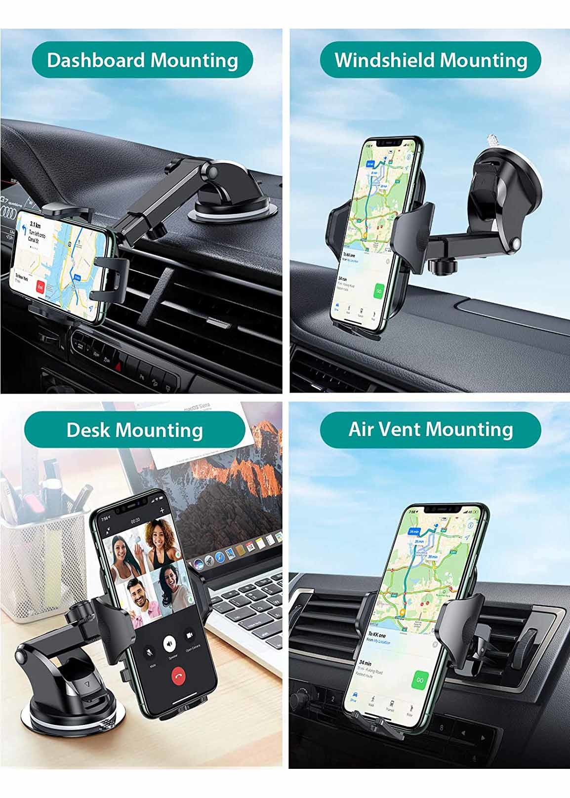 Long Arm Windshield Car Phone Mount universal iphone stand 16.5cm with