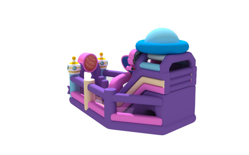 Manufacturer Inflatable Double Slides Moon Alien Astronaut Inflatable Slides For Kids