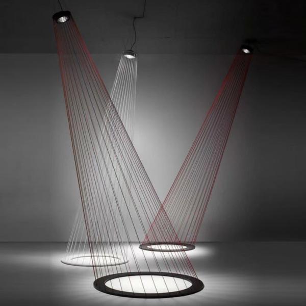 Red Rope LED Floor Lamp Magic Art Decoration For Hotel Office Shop Lighting(WH
