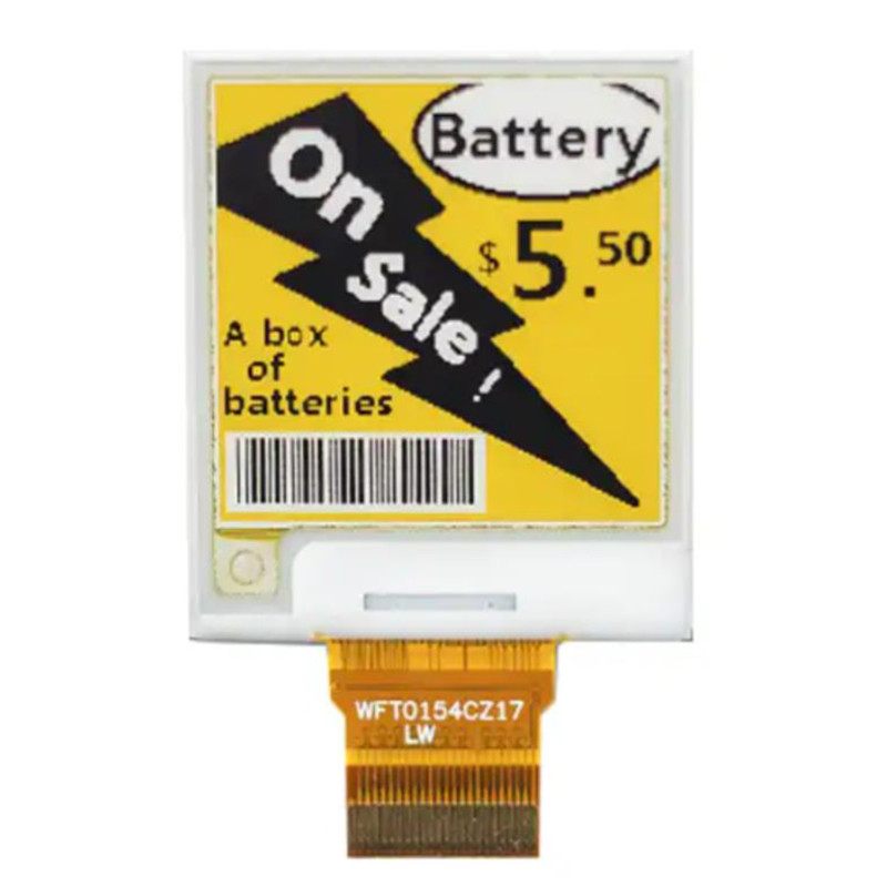 1.54 inch E-ink Display 200*200 dots resolution, AM EPD, Ultra Low Power Consumption SPI interface