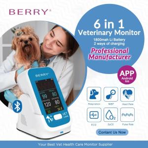  Veterinary Patient Monitor with One-Button Design for Easy Operation Pulse Rate Monitoring veterinary multiparameter Manufactures