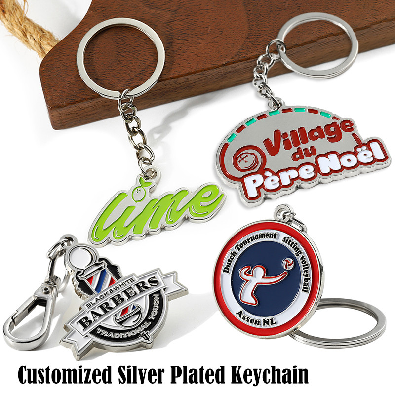 Custom Metal Enamel Keychain Engraving Key Chains Small Keychain Rings