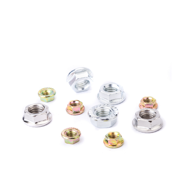 Stainless Steel Flange Nut General Industry M4 M5 M6 M8 M10 M12 Black Yellow Hexagonal