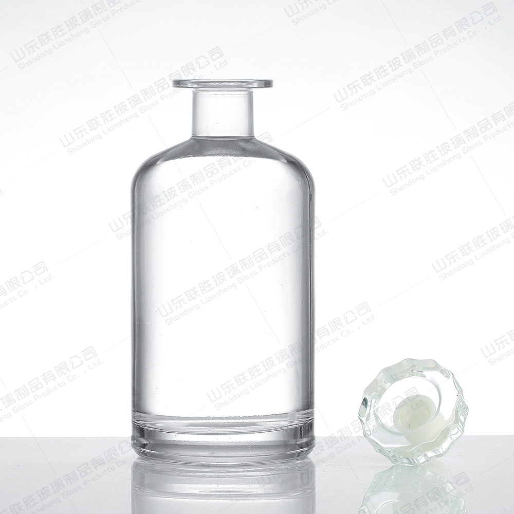 Clear Glass Liquor Bottle and Red Wine Bottle for Wine Logo Acceptable Customer's Logo