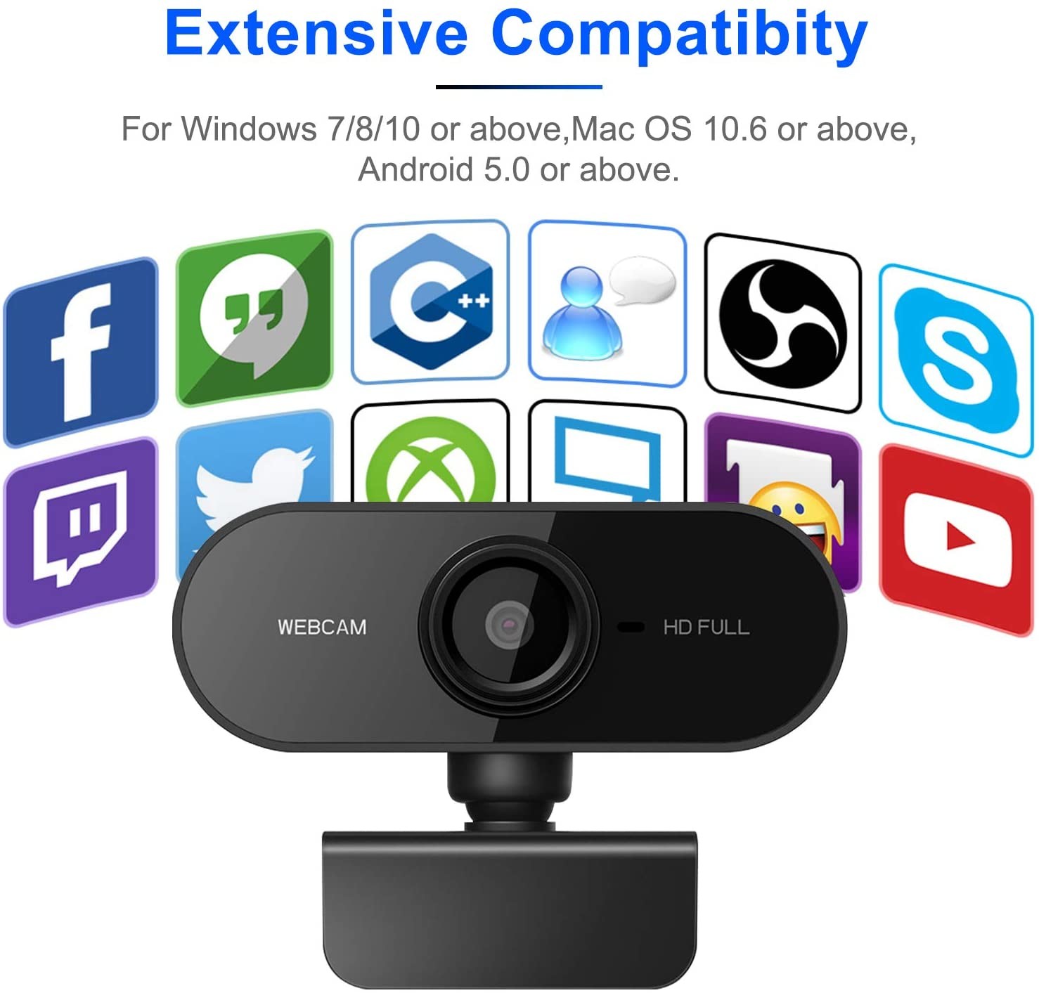 USB Free Desktop 5V HD USB Webcam 2160P Video Conference Streaming