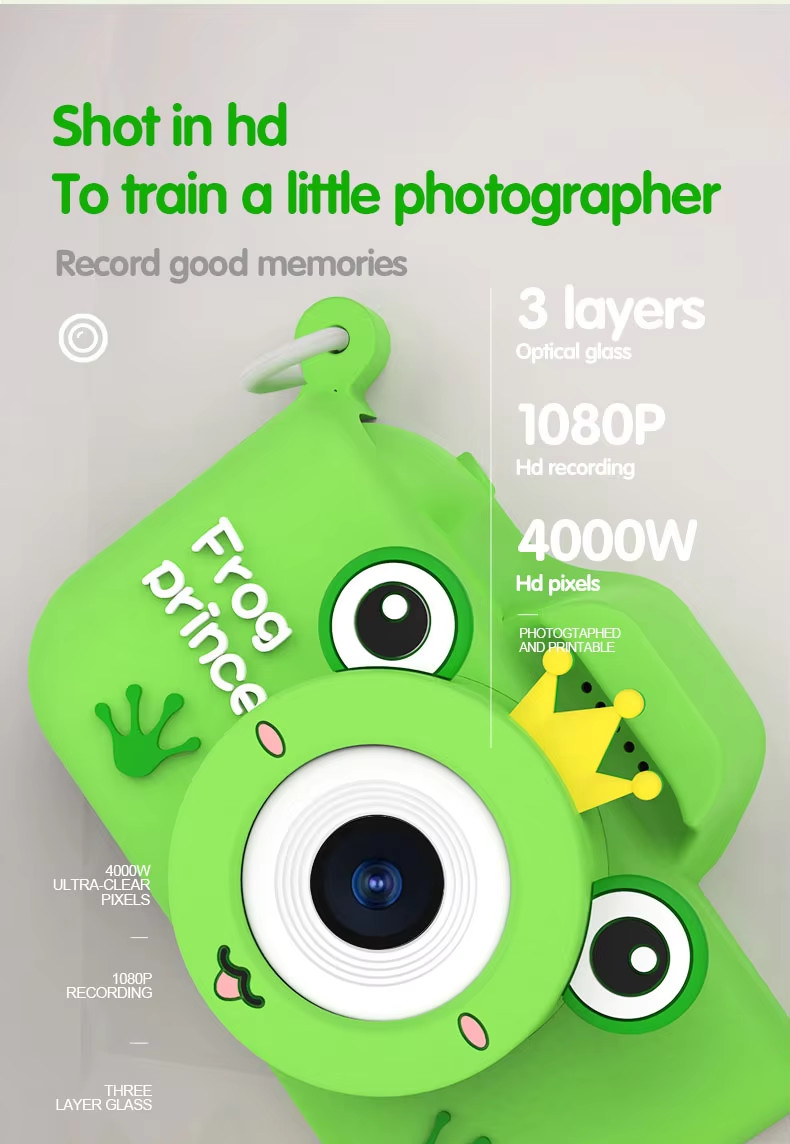 Mini Digital Camera X9S 1080P Video With Front And Rear Camera For Selfie Cartoon
