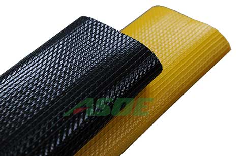 High Tensile Yellow Lay Flat Discharge Hose With Circular Woven Polyester Jacket
