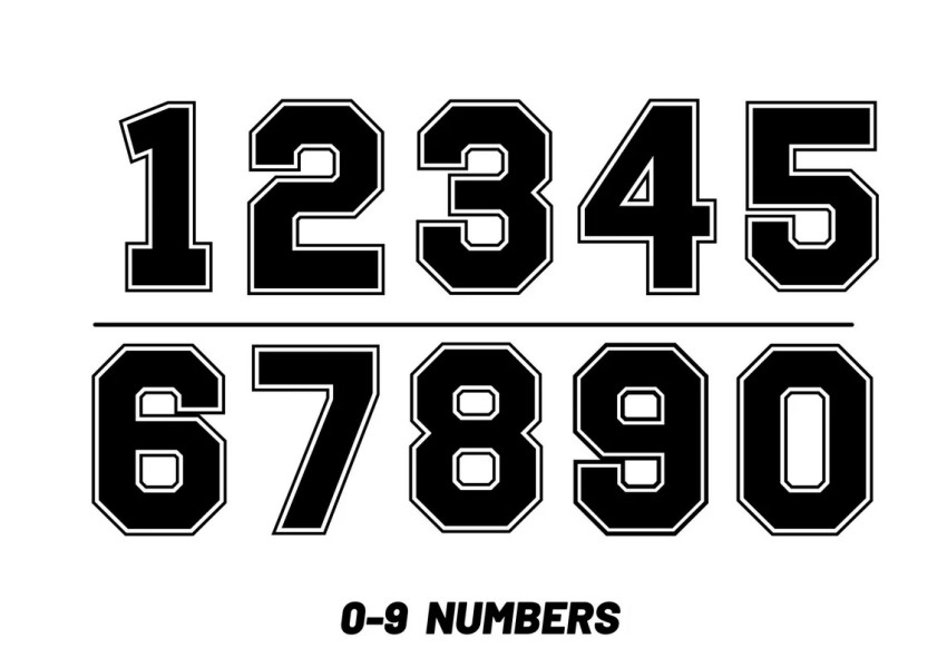 Elastic Iron On Heat Transfer Letters And Numbers For Football Jerseys