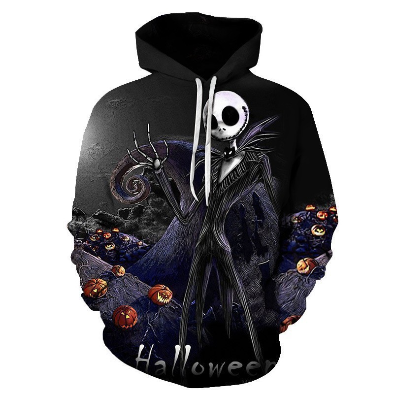 Halloween Skull Jack 3D Printed Printed Oversize Hoodie Comfortable