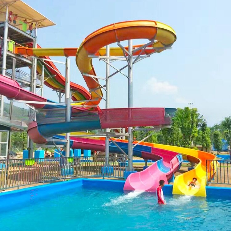 Colorful Open Body Slide Water Park Water Slide for Sale