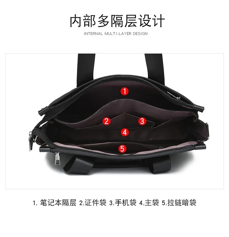 Office Best Briefcase Custom Logo For 14 / 18 / 22 Inch Hp Male Laptop Messenger Sling Bag For Men