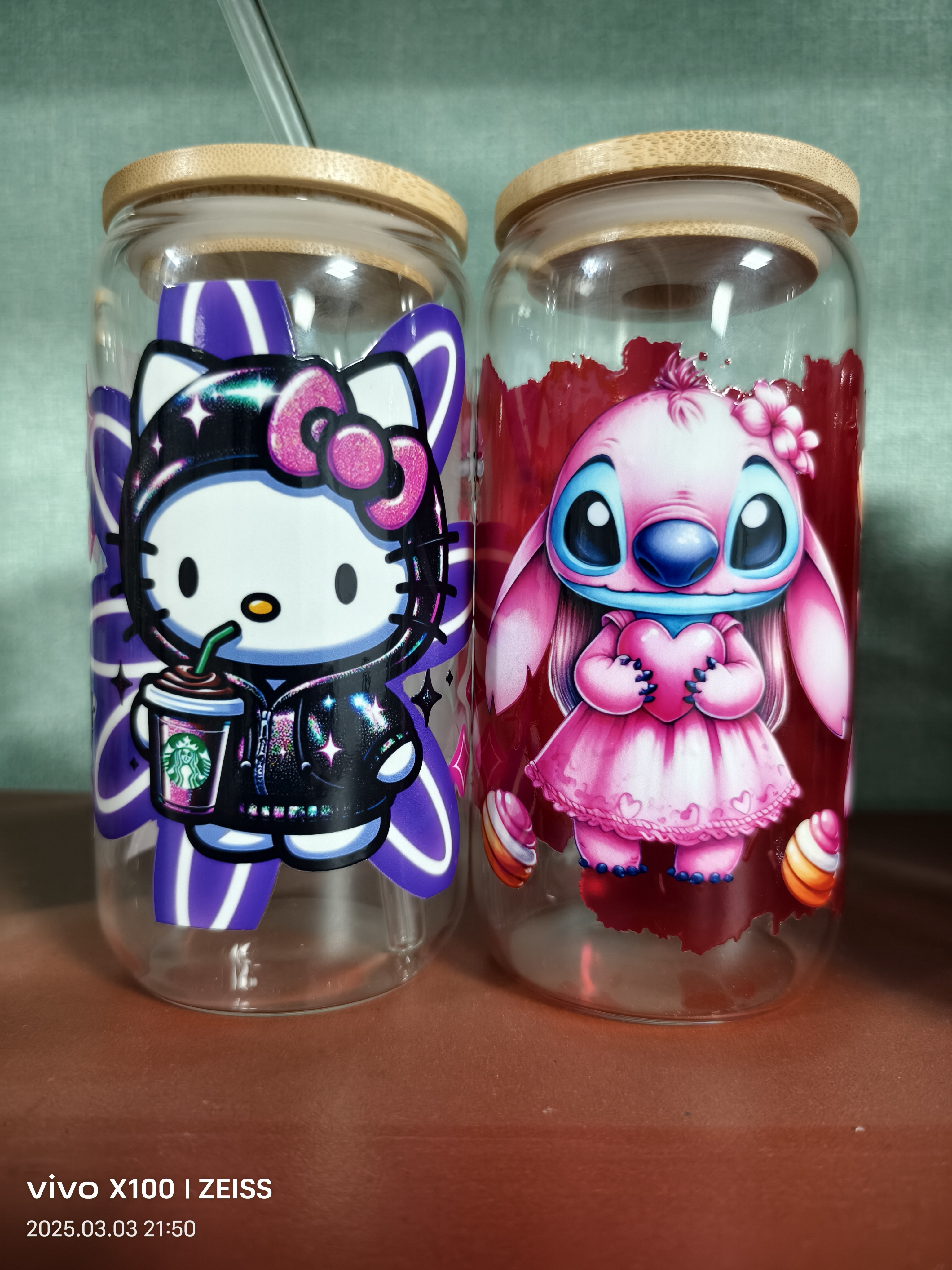 16oz/20oz Glass Cup/can wraps RTS/custom UV dtf stickers