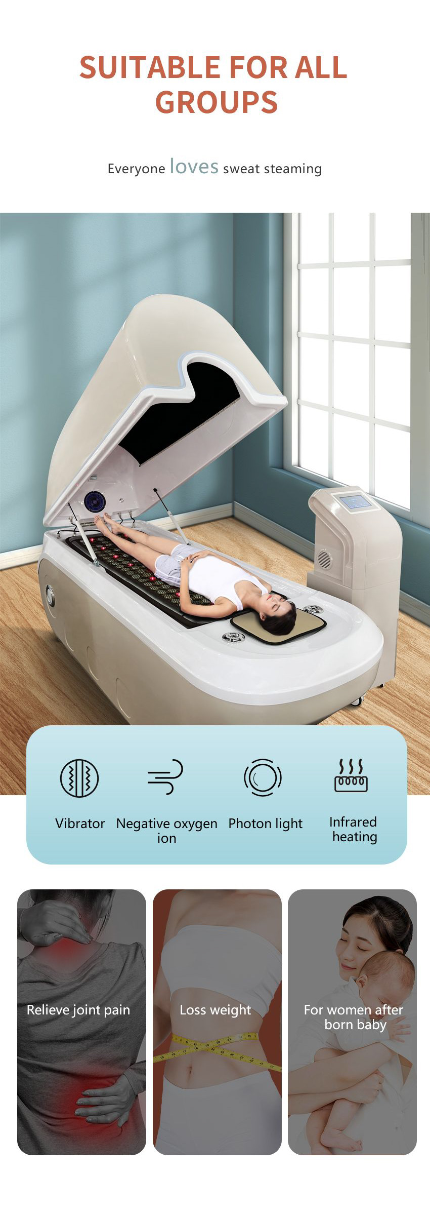 Pemf Therapy Hydration Station Spa Capsule Ozone Sauna For Weight Loss