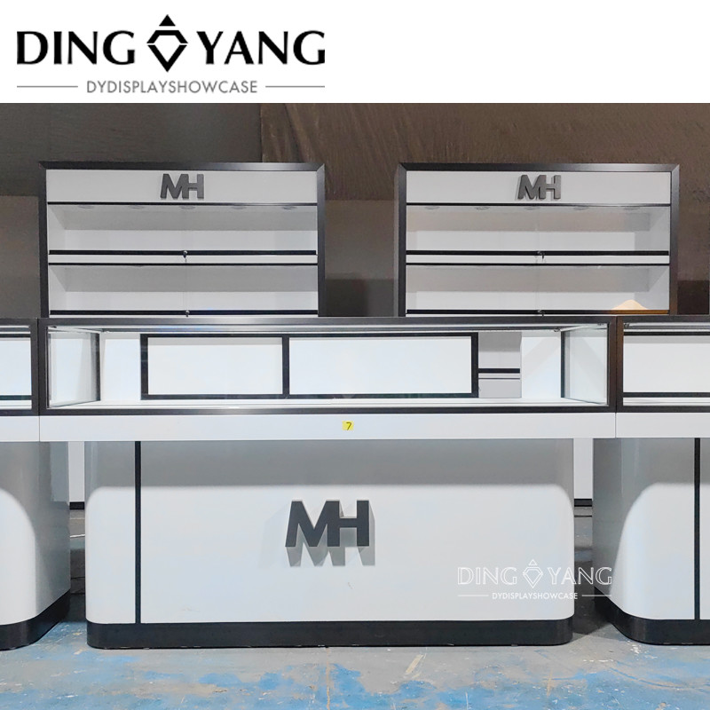 Fashion Black White Retail Shop Jewelry Counter Beautiful Appearance Strong And Survivabl