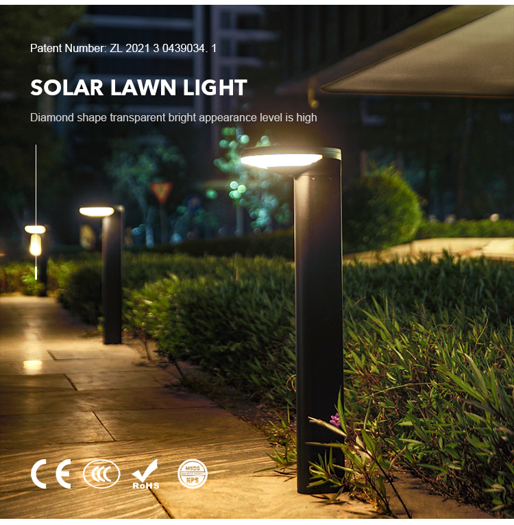 Garden Decorated Solar Yard Lamp Auto On Off Long Last Up To 12hrs