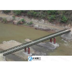 Multi Span Bailey Truss Bridge Convenient Transpor Easy Disassembling