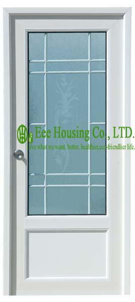 Custom UPVC Casement Door For Residential Home,White Color Profile Vinyl Swing