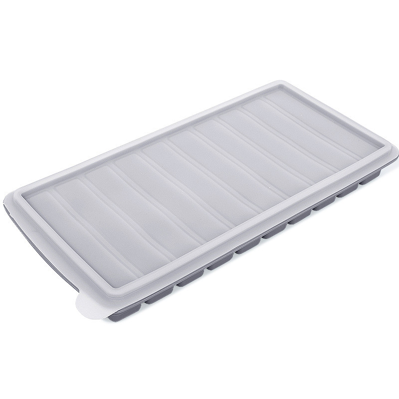 Silicone Freezer Tray With Lid - 1 Cup Silicone Food Freezer Tray - Large Ice Cube Freezer Molds - Soup, Sauce, Leftovers, Homemade Meal Prep Freezing