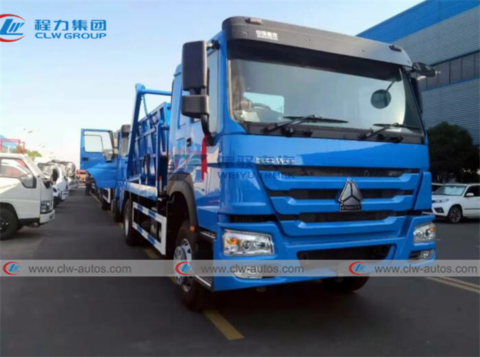 RHD Howo 8M3 10M3 Skip Loader Container Garbage Truck