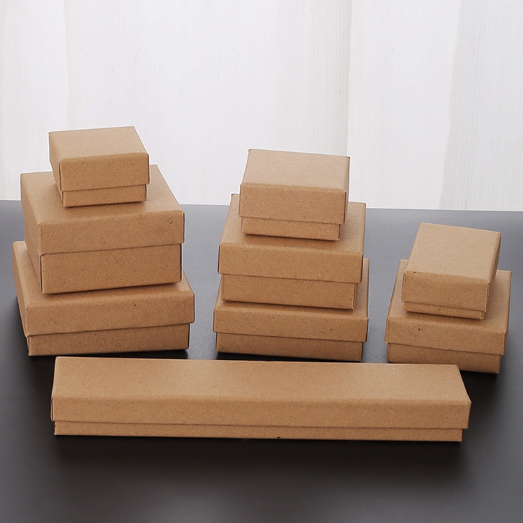 Customized Size Custom Necklace Bracelet Ring Earring Kraft Paper Box for BRACELETS