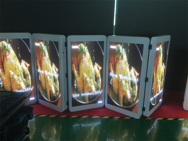 P3 P3.33 P4 Smart Outdoor Led Poster Display Light Pole Street Wifi 3g USB 480x1440