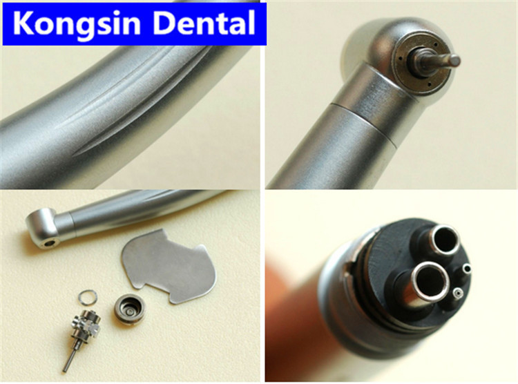 Triple Spray Water Push Button Fiber Optic LED Dental Handpiece Unit