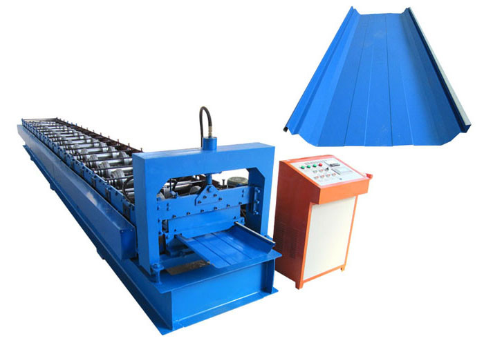 Coil Width 600mm Standing Seam Metal Roof Machine Colored Glaze Steel Tile Type