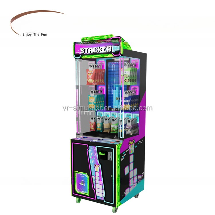  Coin Operated Prize Brick Stacker Game Arcade Machine With All Kinds Of Plugs Manufactures