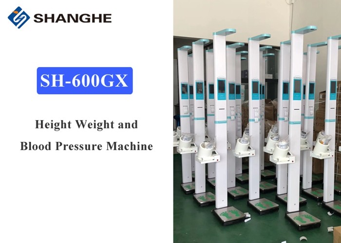 Foldable Automatic Height Weight BMI Blood Pressure Machine With LCD HD 7.0 Inch Display