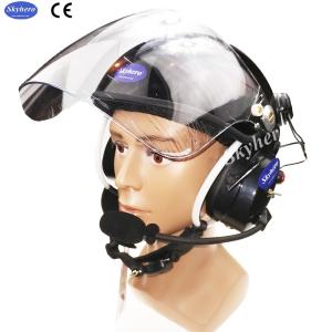 China Active Noise Reduction Paramotor helmet with full headset GD-C Black Factory directly sale Powered paragliding helmet on sale