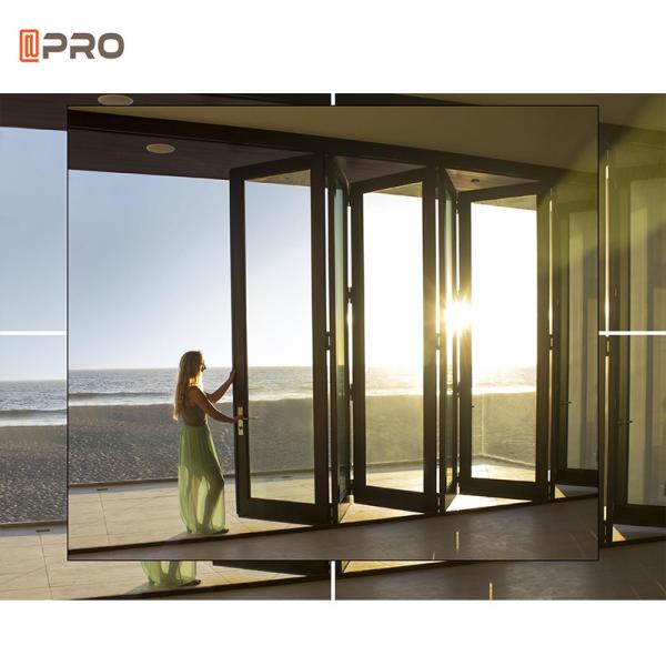 Double Glazed Heavy Duty Bi Folding Door Thermal Break Aluminum Window Sound