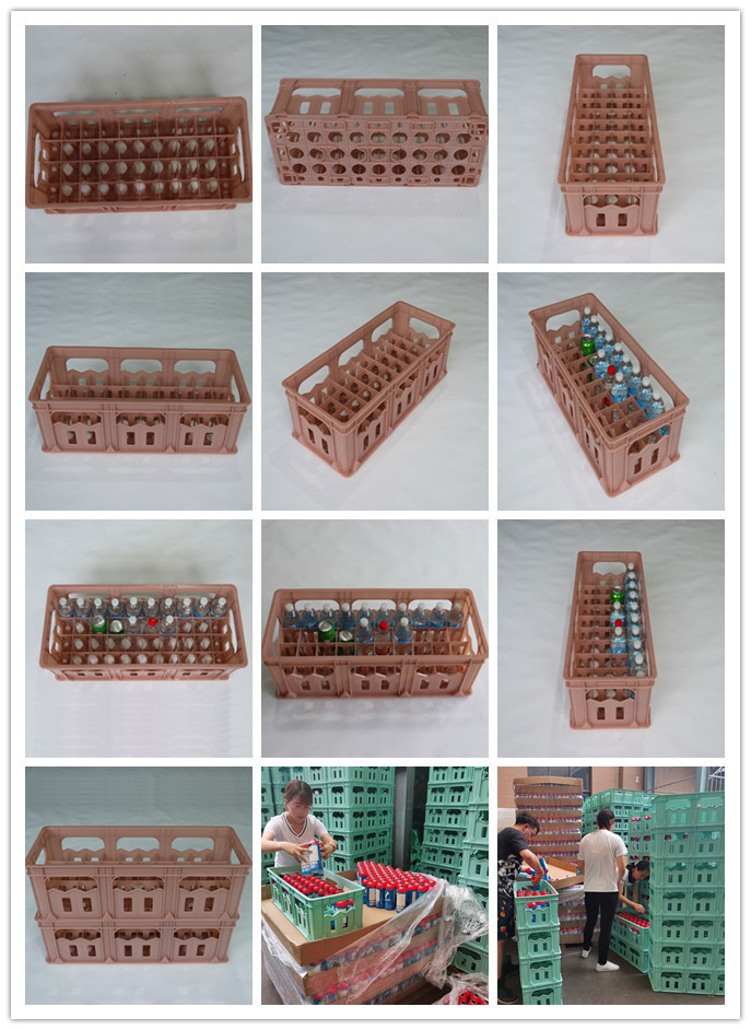 40 Bottle Extra Large Milk Crate Heavy Duty Dairy Crate Milk Bottles Crates Wine Bottles Crates Plastic Beer Carrier/Holder and Stackable Container