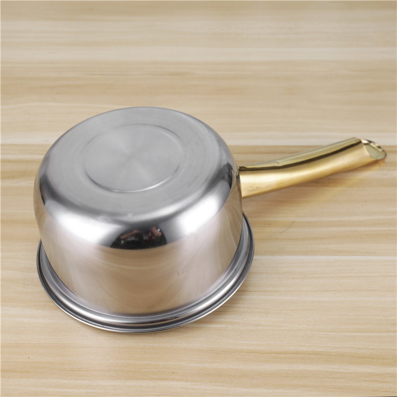 High Quality Kitchen Cooking Pot Set 12 Pcs Stainless Steel Cookware Set With Golden Handle