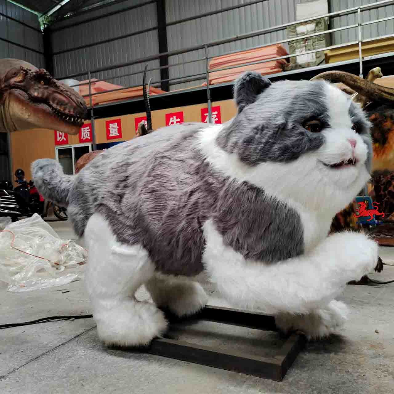 Indoor Life Size Realistic Animatronic Cat Waterproof 150kg